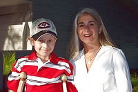 Billy and Mom on their way to Billy's Class party , May 8th , 2003